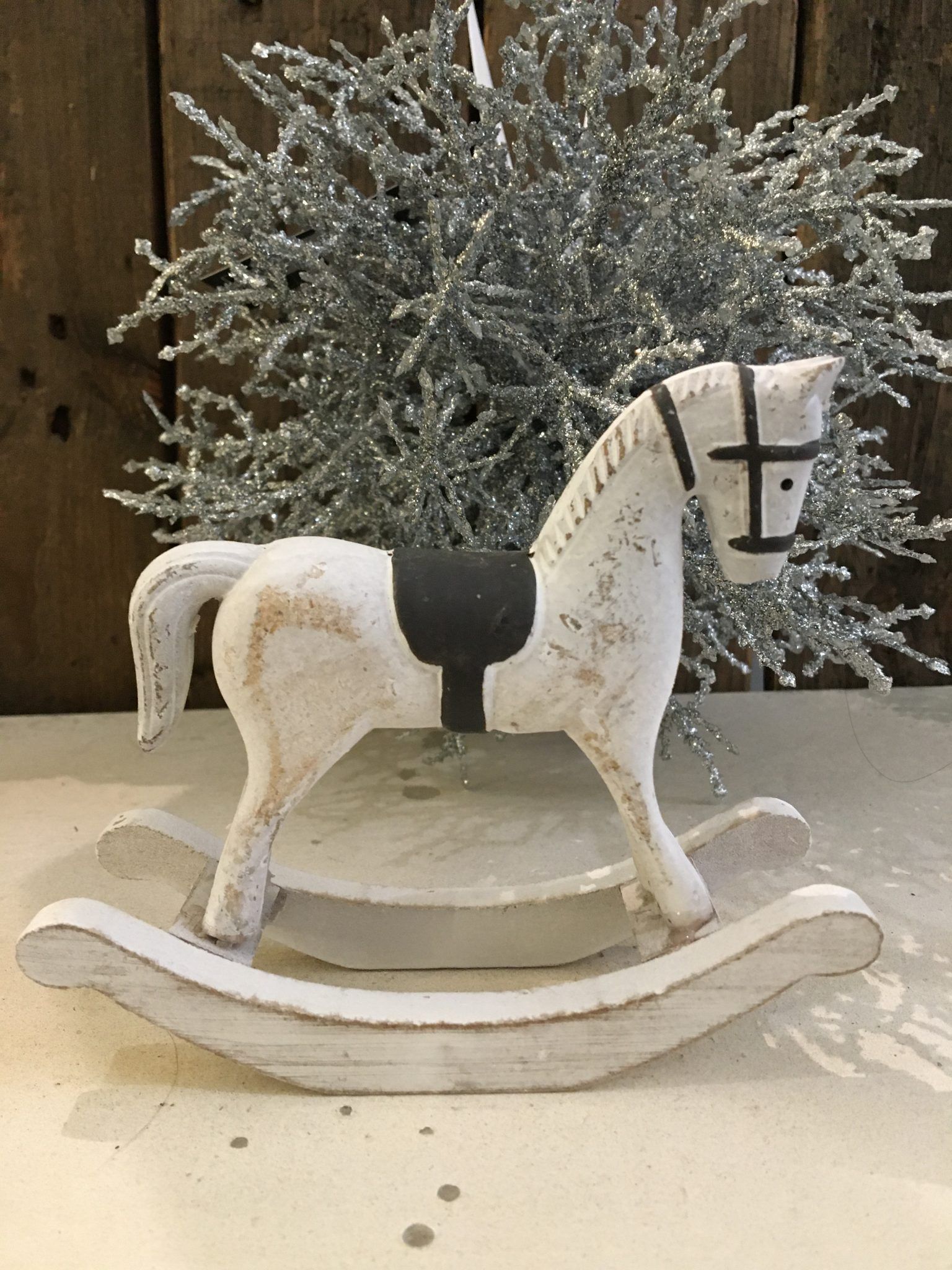 Deko Schaukelpferd aus Holz klein - winkel-vintage.de