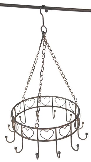 Kräuterkrone im Landhausstil aus Metall braun