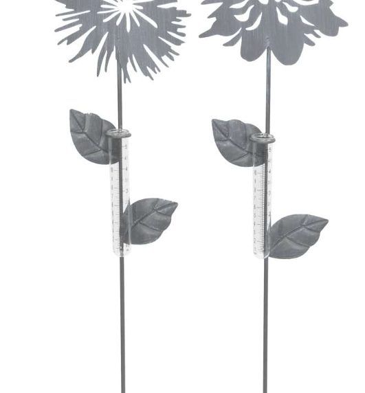 Regenmesser Blume grau