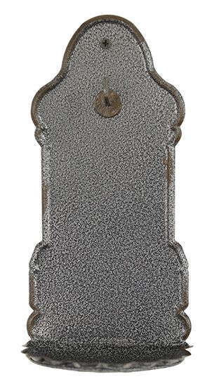 Seifenschale, Wandschale aus Metall grau