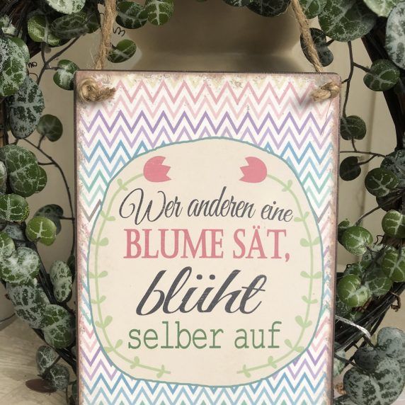 Schild Garten mit Gartenspruch 15x10 cm