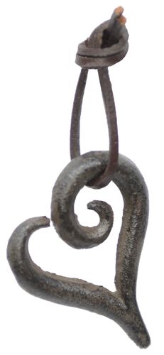 Herz aus Gusseisen braun