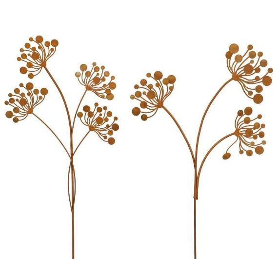 Gartenstecker Blume rost