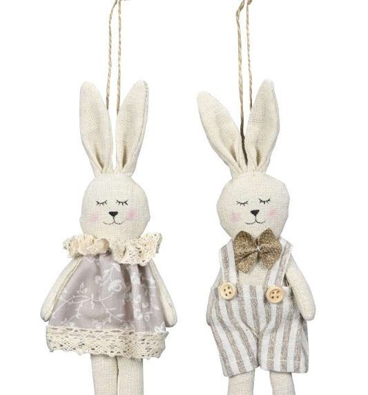 Hassen Paar aus Stoff zum hängen